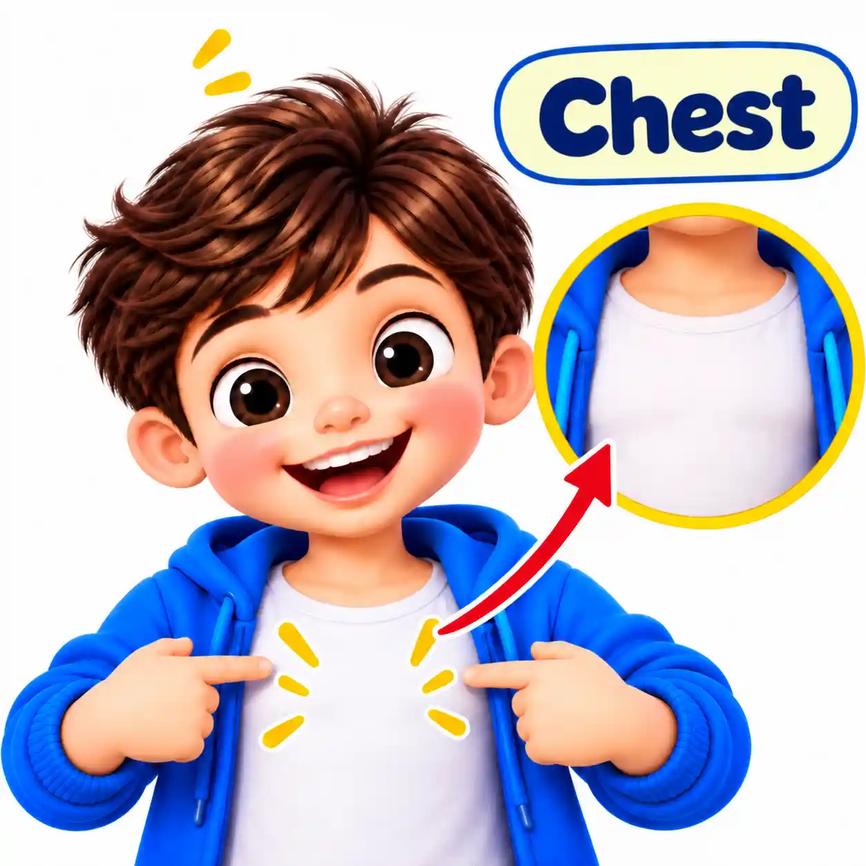 Body Parts Names in English | Learn Human Body Parts with Pictures - Media 13