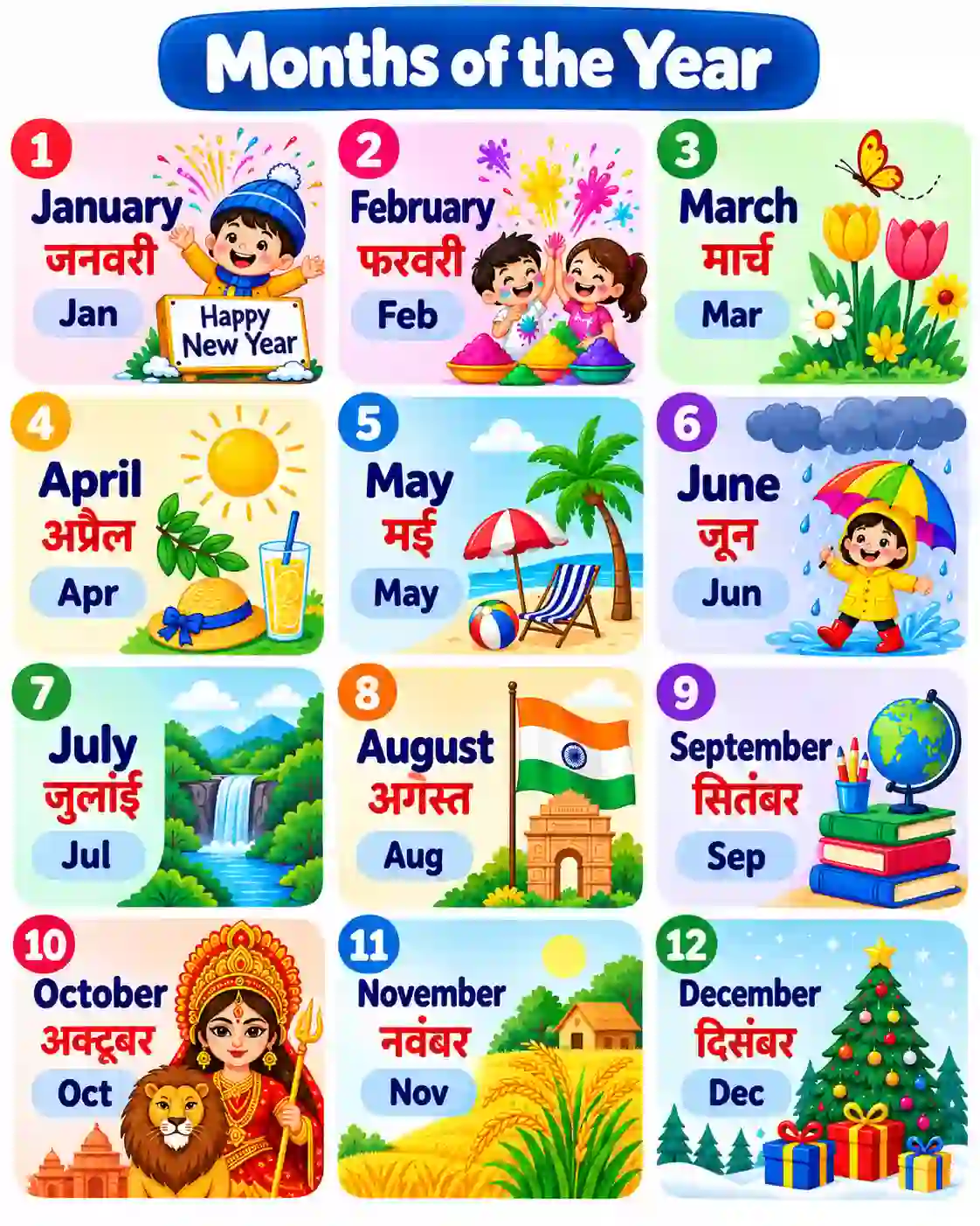 Months of the Year for Kids | Learn All 12 Months Easily - Media 1