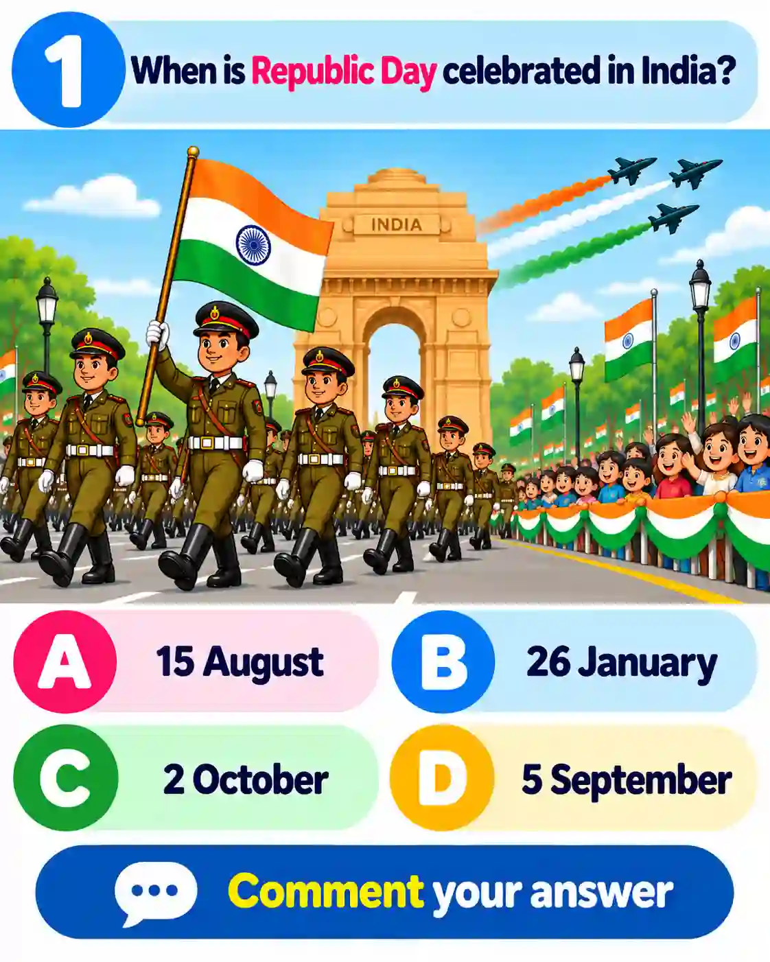 Important Dates of India | National Days & Historical Events | GK for Kids - Media 1