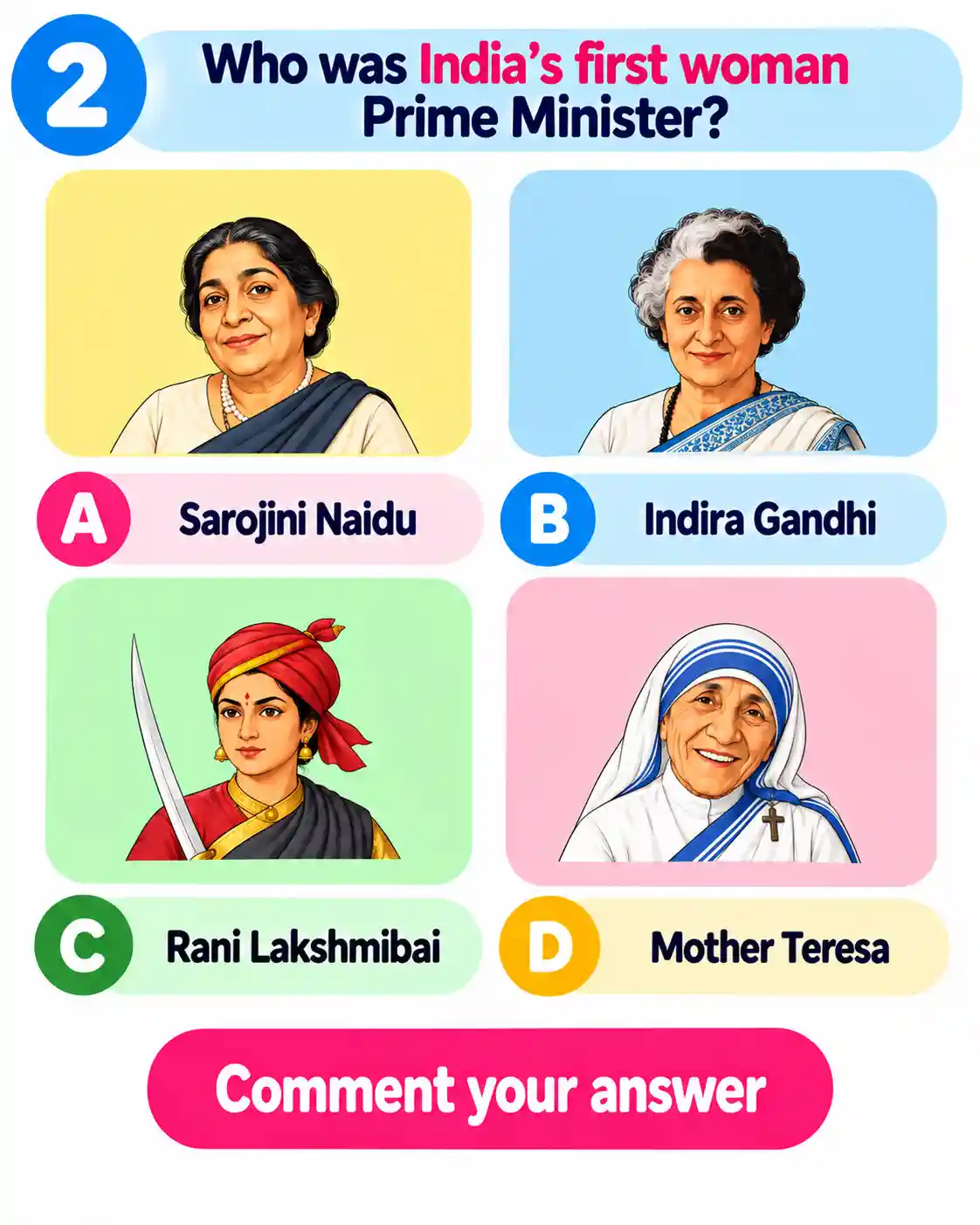 Indian History Quiz for Kids | Important Questions on India's Leaders - Media 2