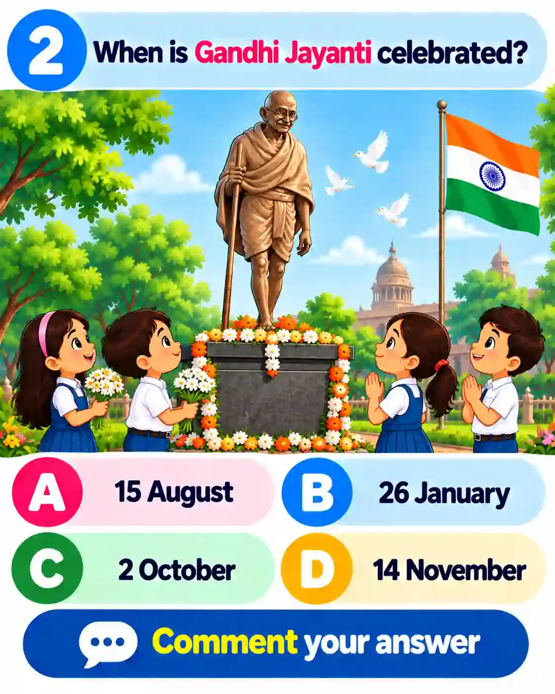 Important Dates of India | National Days & Historical Events | GK for Kids - Media 2