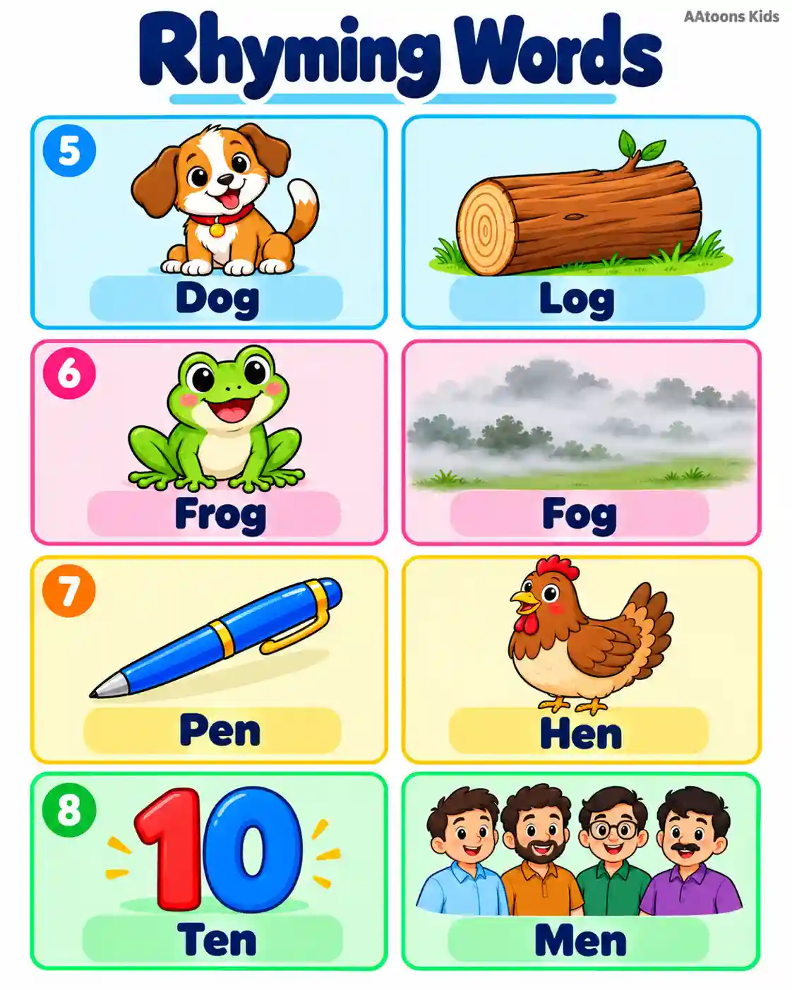 Rhyming Words with Pictures | English Words for Kids - Media 2