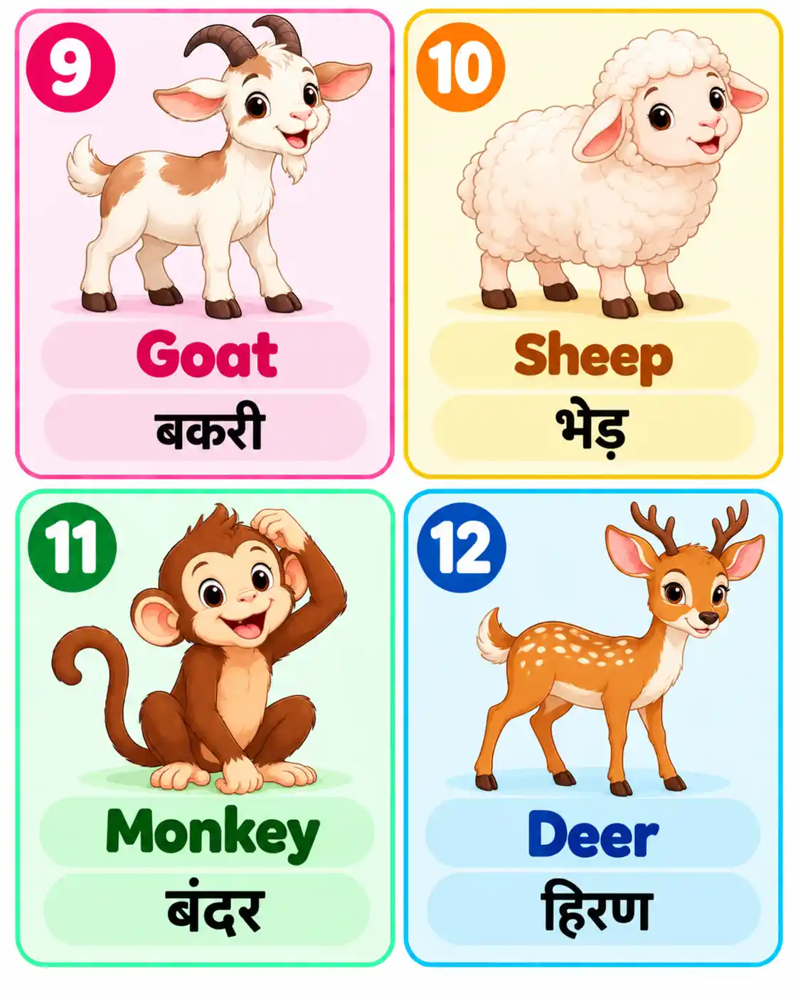 Learn Animal Names in English & Hindi | Fun Animal Learning for Kids - Media 3