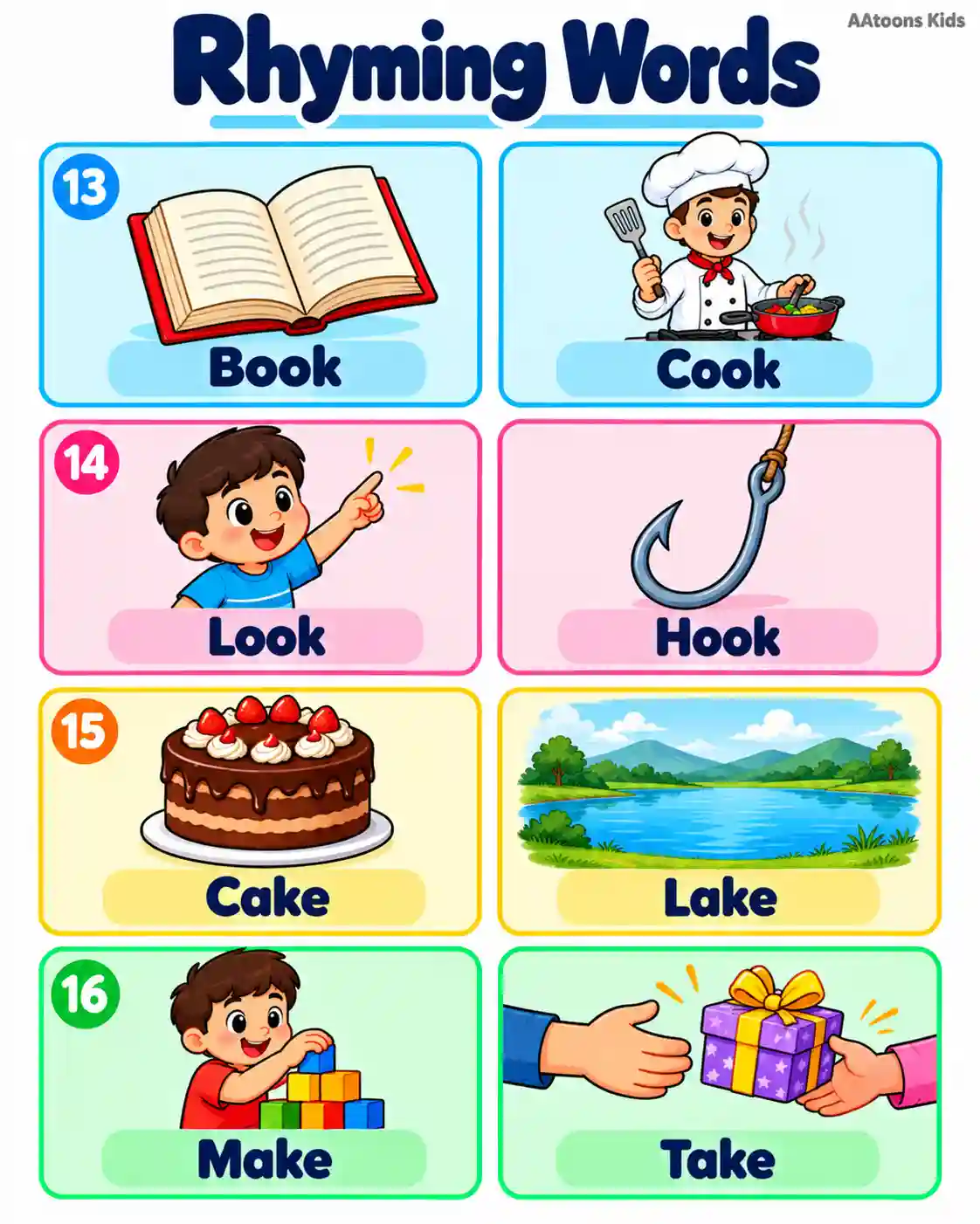 Rhyming Words with Pictures | English Words for Kids - Media 4