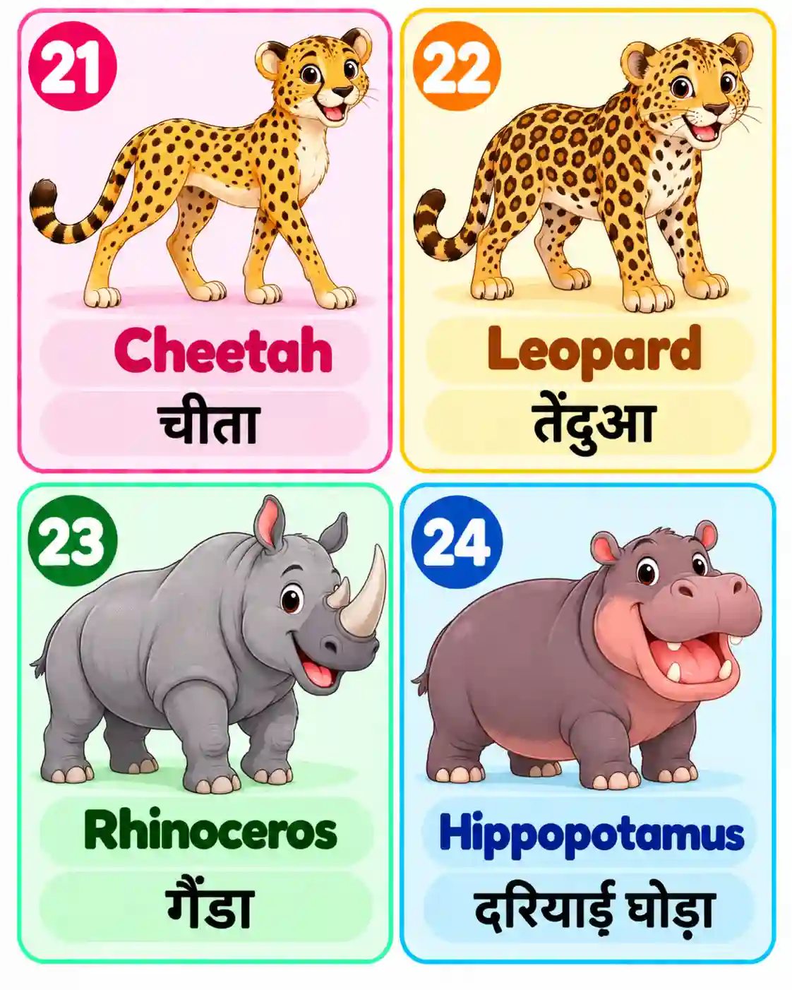 Learn Animal Names in English & Hindi | Fun Animal Learning for Kids - Media 6