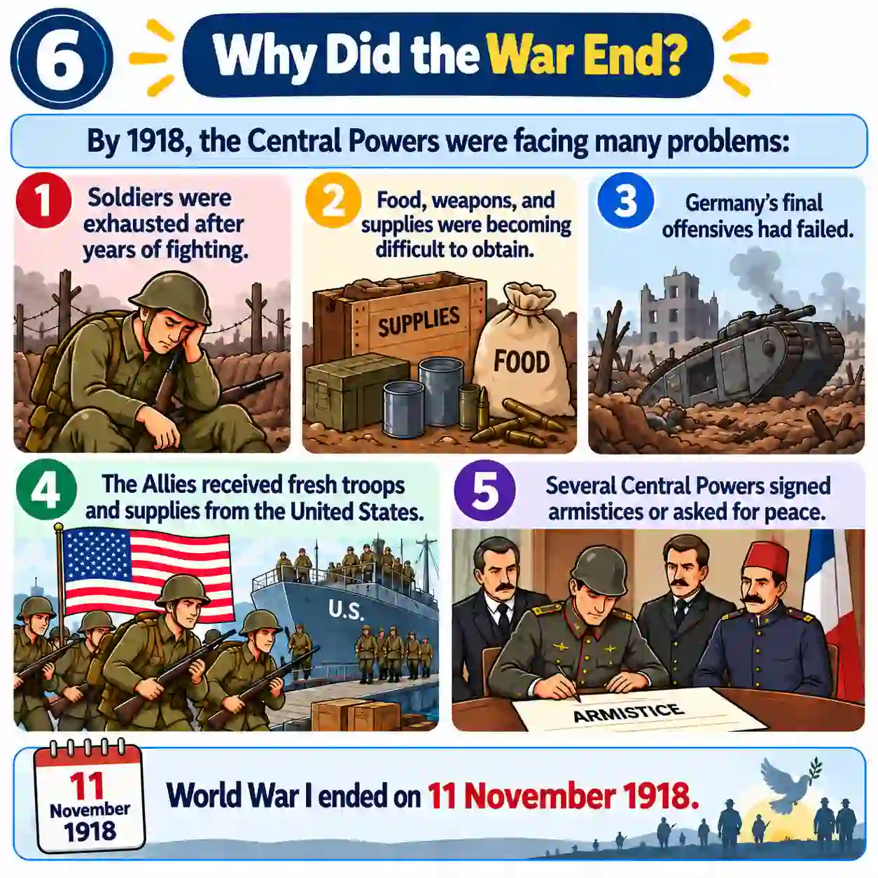 World War 1 Explained | Causes, Events & Consequences | History for Students - Media 6