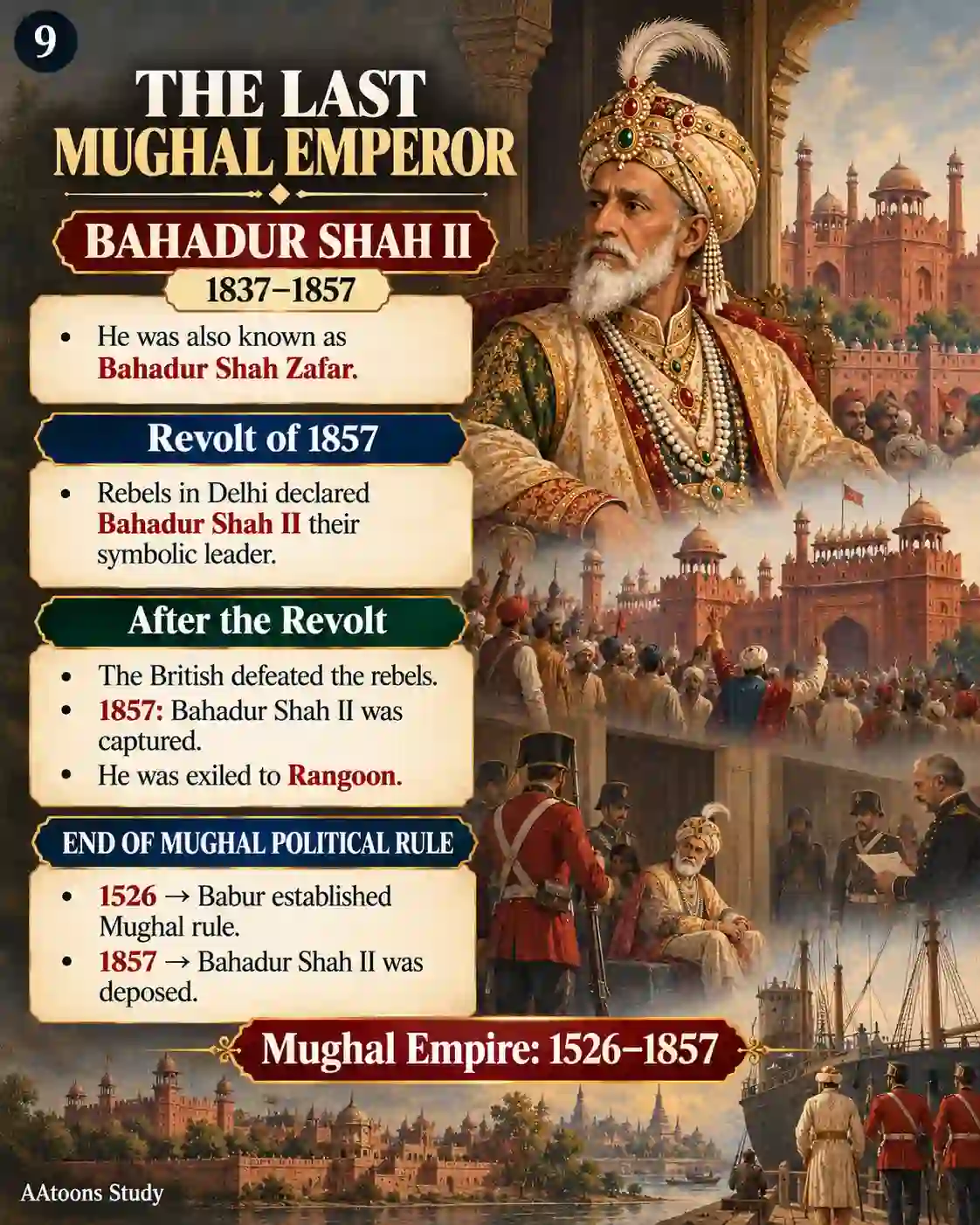 Mughal Empire: From Babur to Bahadur Shah Zafar I The Mughal Empire History - Media 9